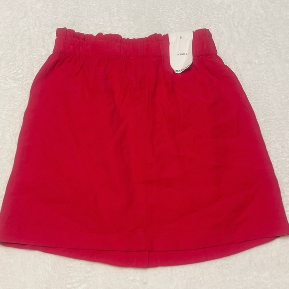 NWT a loves a bright berry red Button Down Paper Bag skirt women's small - Picture 12 of 12